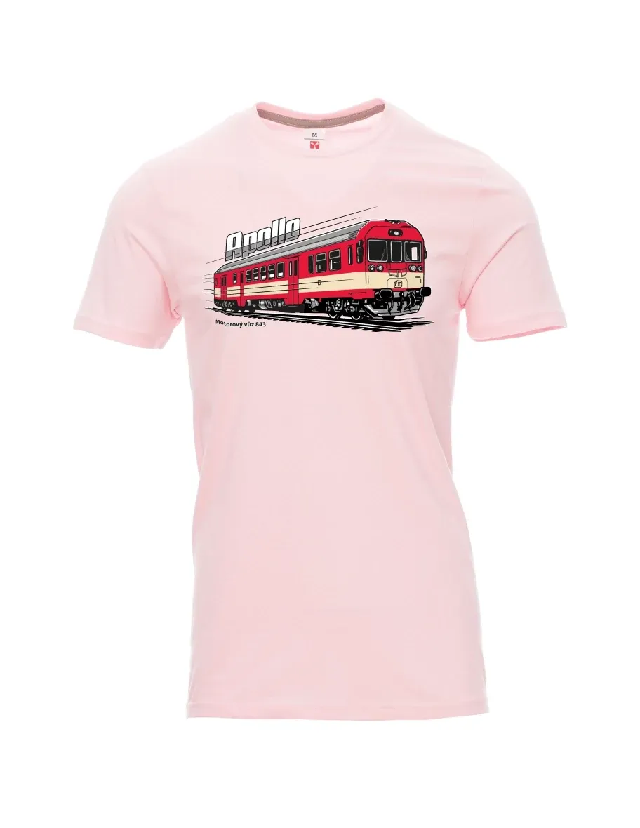 Hell-Pink T-Shirt für Männer Triebwagen 843 „Apollo“