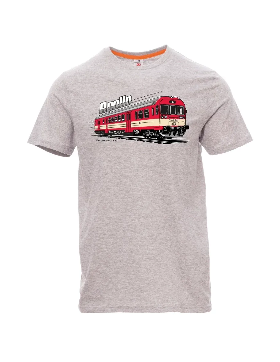 Grau melange T-Shirt für Männer Triebwagen 843 „Apollo“