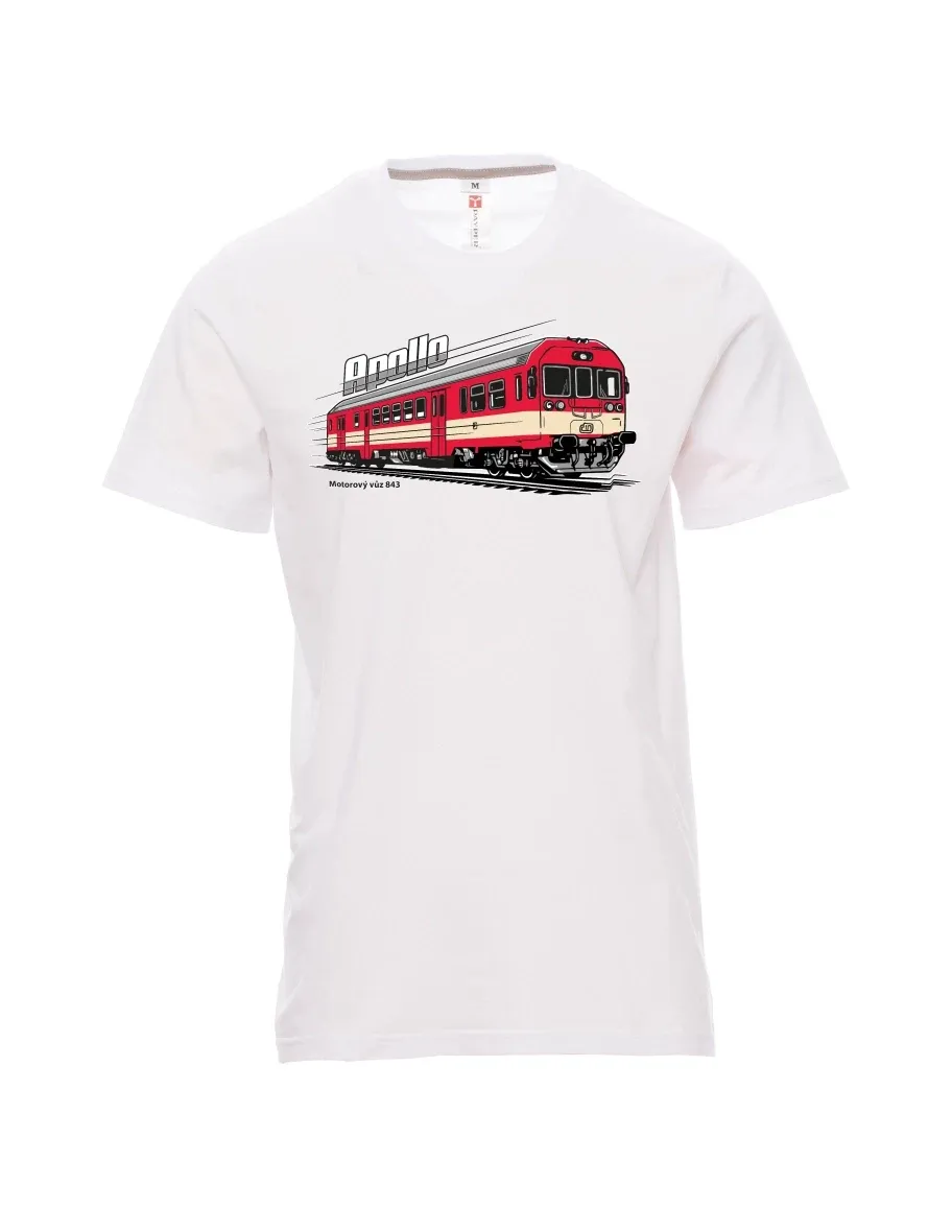 Weißes T-Shirt für Männer Triebwagen 843 „Apollo“