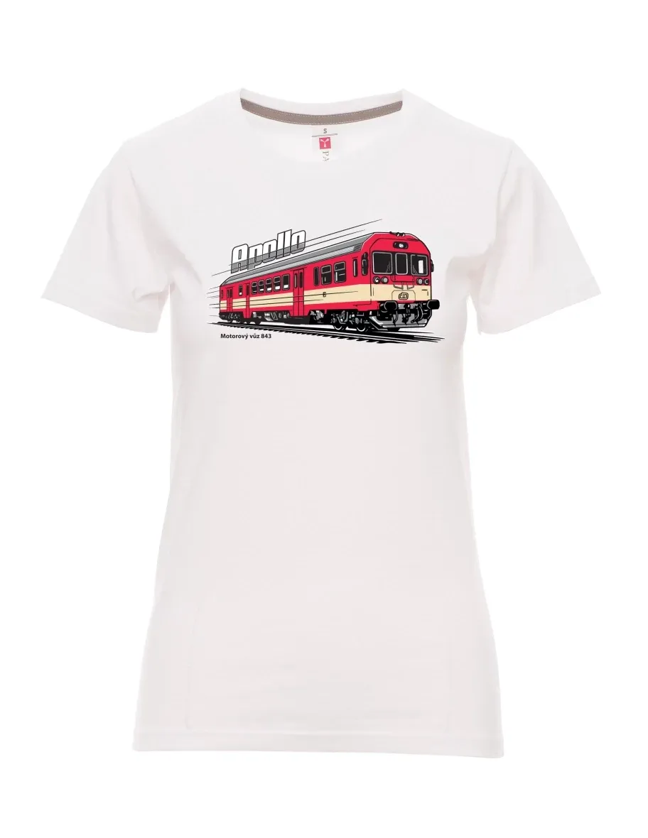 Weißes T-Shirt für Damen Triebwagen 843 „Apollo“