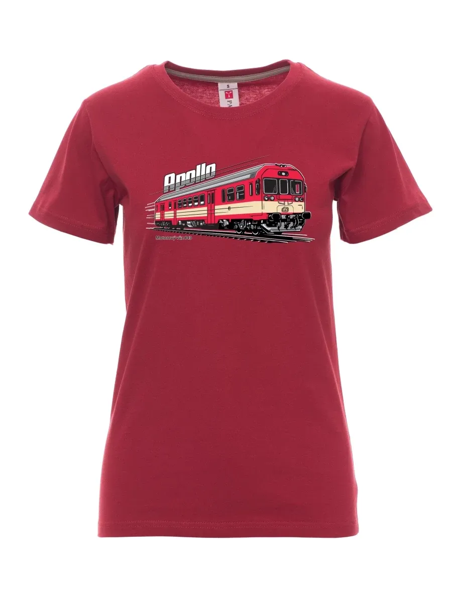 Bordeaux T-Shirt für Damen Triebwagen 843 „Apollo“