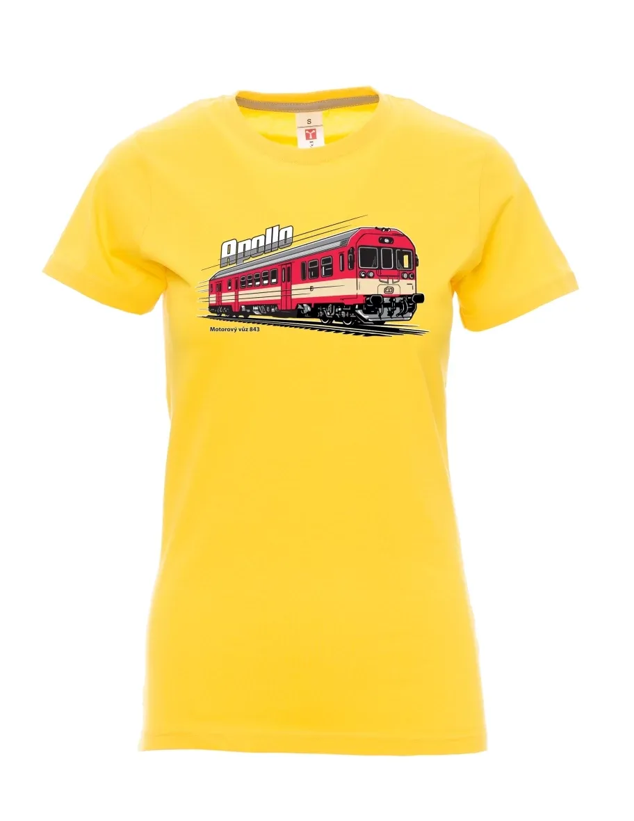 Gelbes T-Shirt für Damen Triebwagen 843 „Apollo“