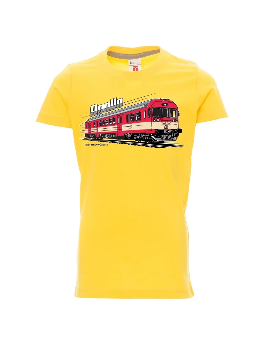 Gelbes Kinder T-Shirt Triebwagen 843 „Apollo“