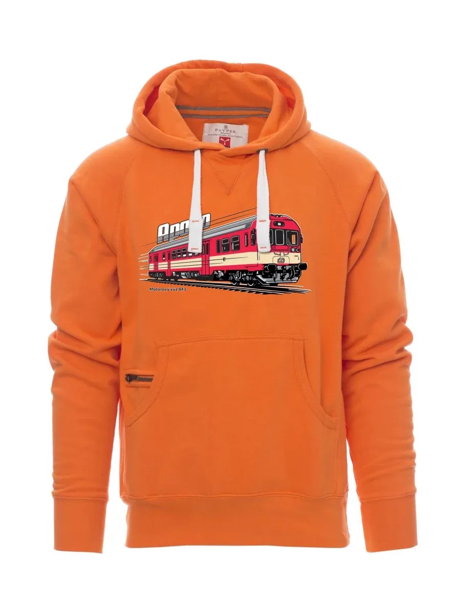 Orange Sweatshirt für Männer Triebwagen 843 „Apollo“