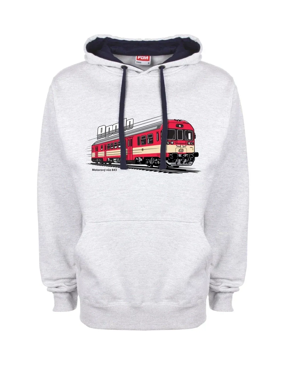 Blau-graues Sweatshirt Triebwagen 843 „Apollo“
