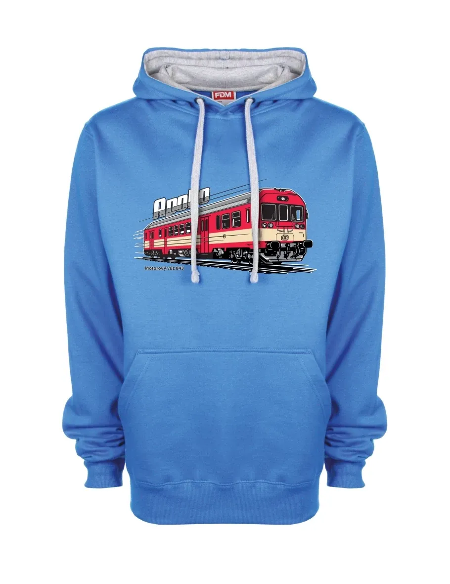 Grau-blaues Sweatshirt Triebwagen 843 „Apollo“