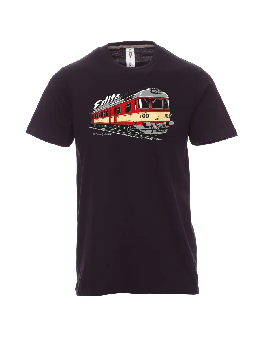 Schwarzes T-Shirt für Männer Triebwagen 854