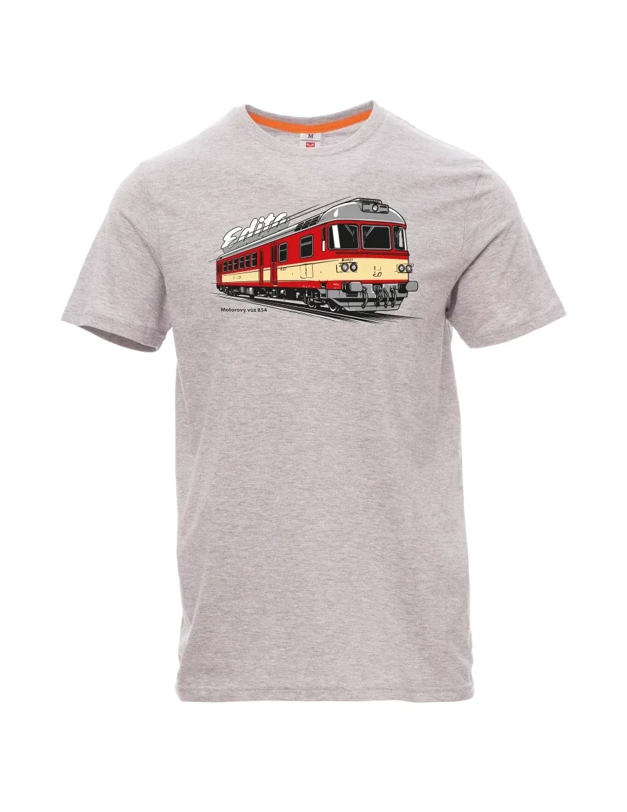 Grau melange T-Shirt für Männer Triebwagen 854