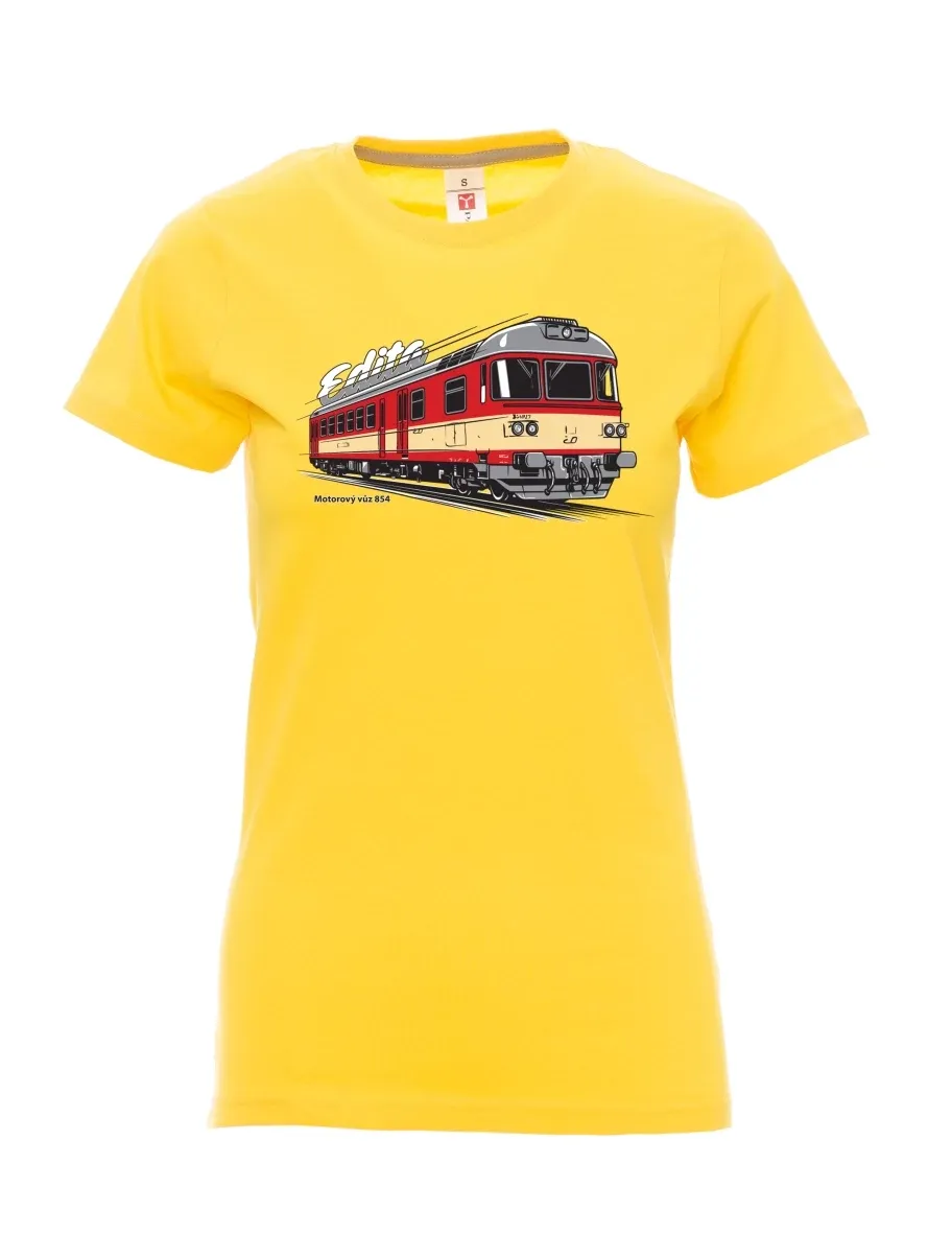 Gelbes T-Shirt für Damen Triebwagen 854