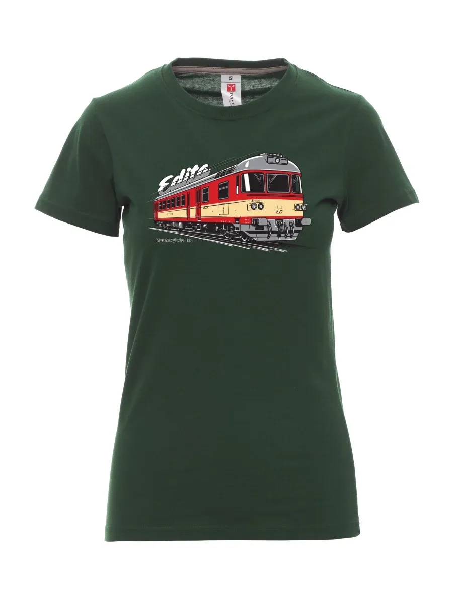 Dunkelgrün T-Shirt für Damen Triebwagen 854