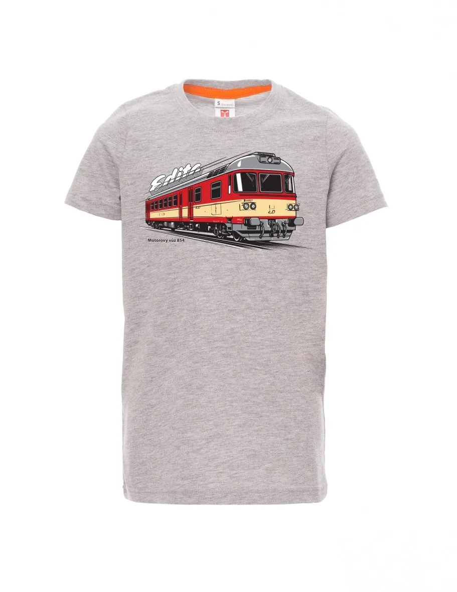 Grau melange Kinder T-Shirt Triebwagen 854