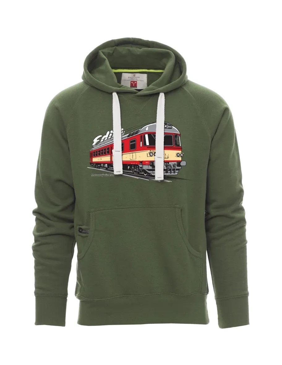 Dunkelgrünes Sweatshirt für Männer Triebwagen 854