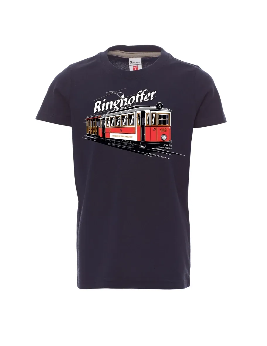 Navy Kinder T-Shirt Straßenbahn Ringhoffer