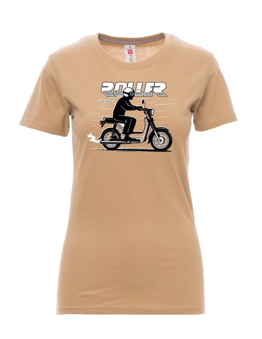 Braunes T-Shirt für Damen Motorroller SR 50/1 Roller