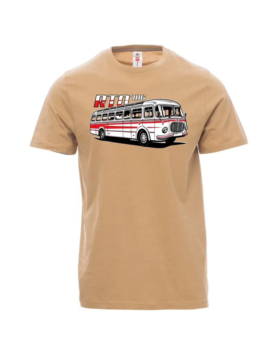 Braunes T-Shirt für Männer Autobus RTO 706