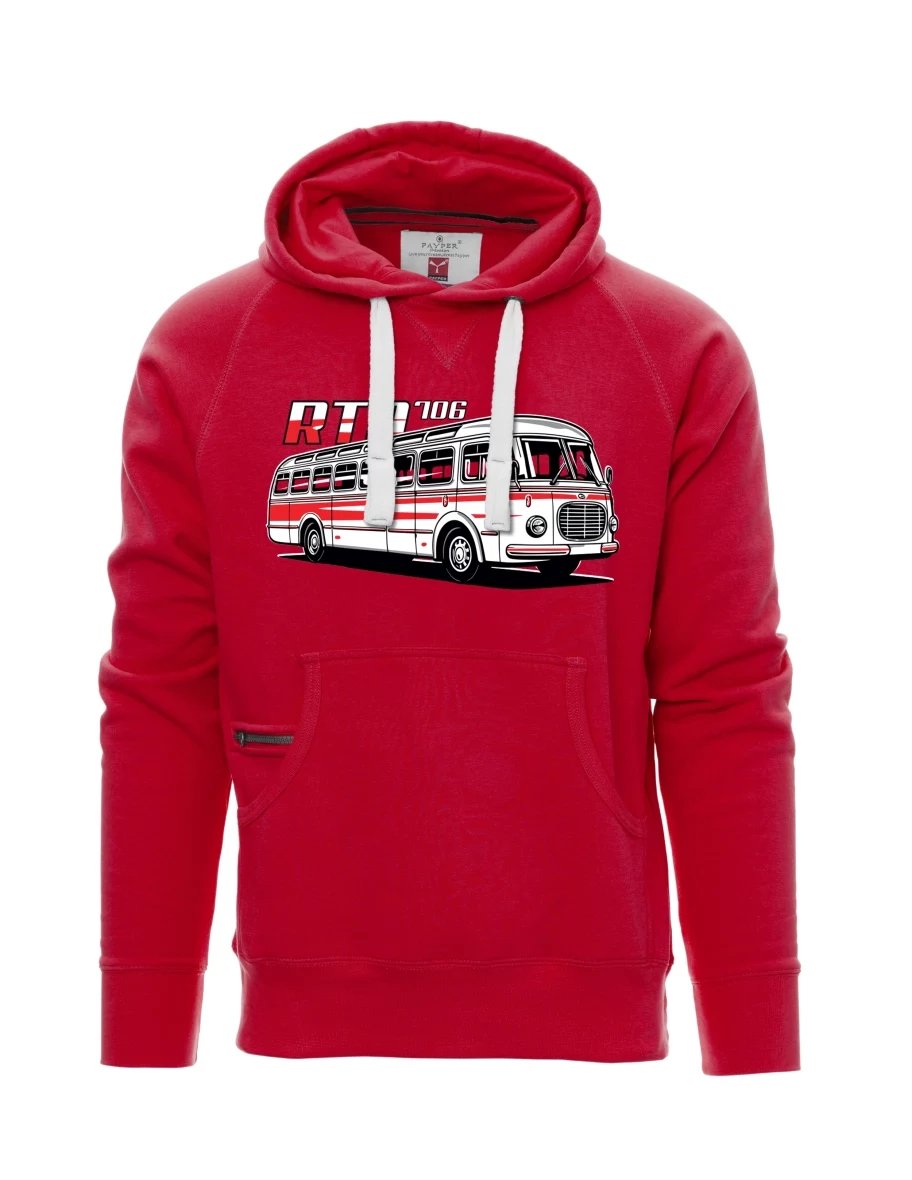 Rotes Sweatshirt für Männer Autobus RTO 706