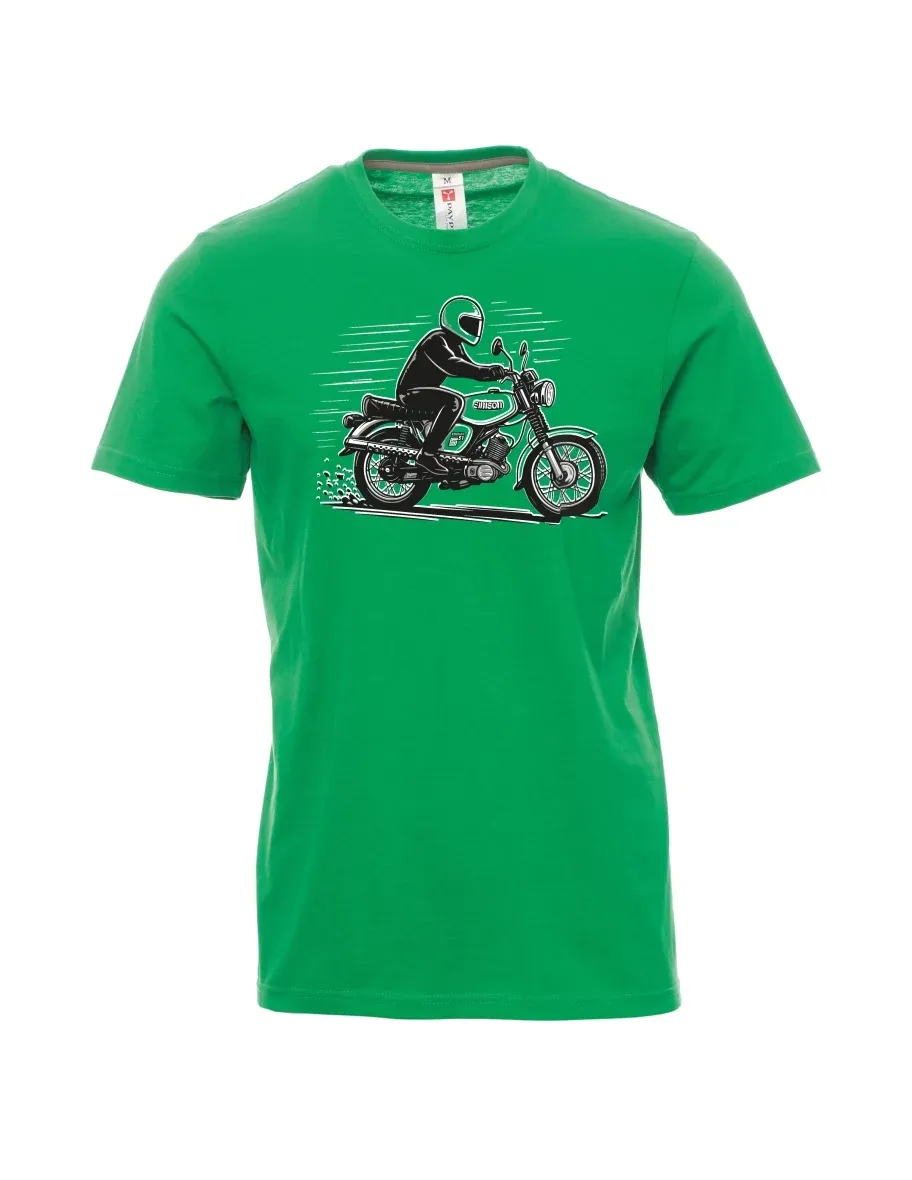Grünes T-Shirt für Männer Motorrad Enduro S51