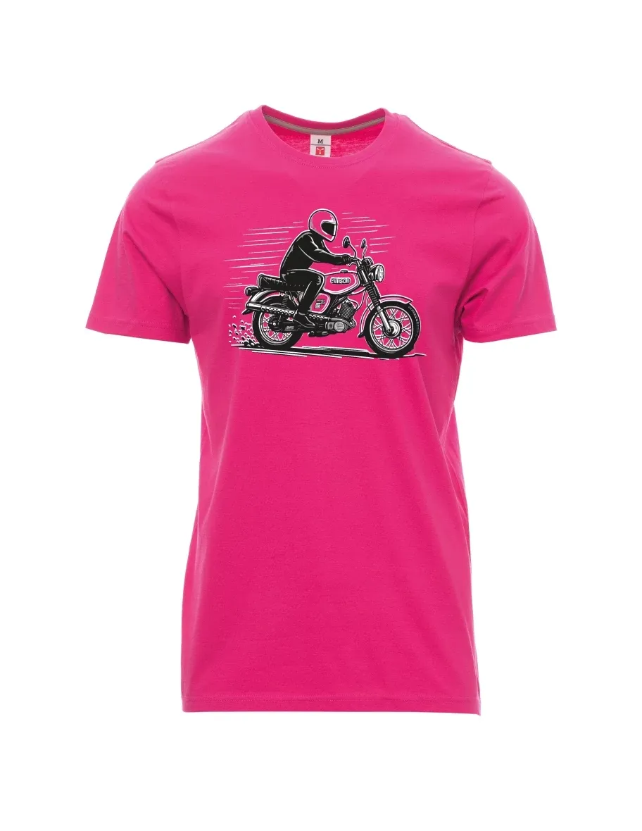 Rosa T-Shirt für Männer Motorrad Enduro S51