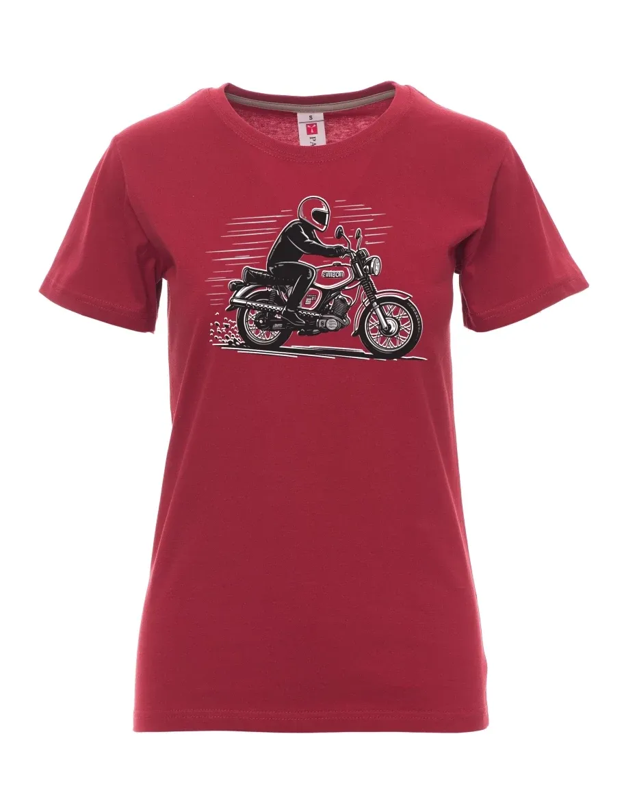 Bordeaux T-Shirt für Damen Motorrad Enduro S51