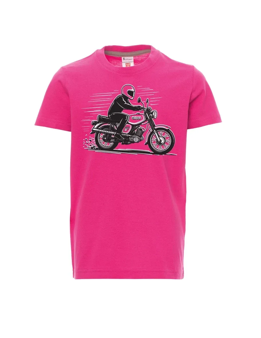 Rosa Kinder T-Shirt Motorrad Enduro S51