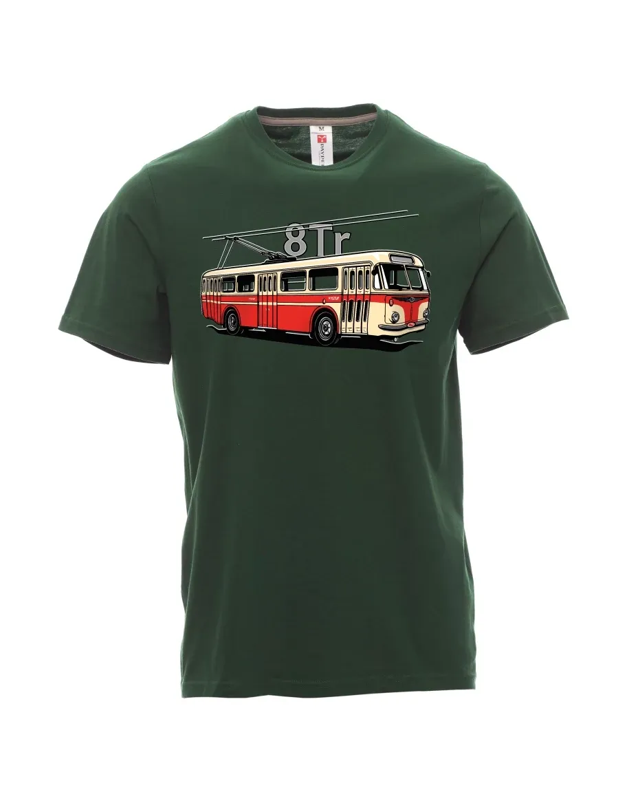 Dunkelgrün T-Shirt für Männer Oberleitungsbus 8Tr