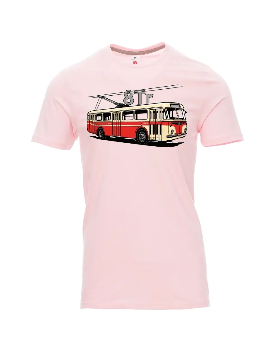 Hell-Pink T-Shirt für Männer Oberleitungsbus 8Tr