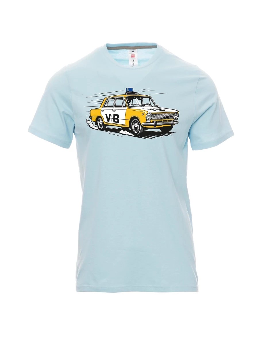 Blassblaues T-Shirt für Männer Automobil VAZ 2101 VB