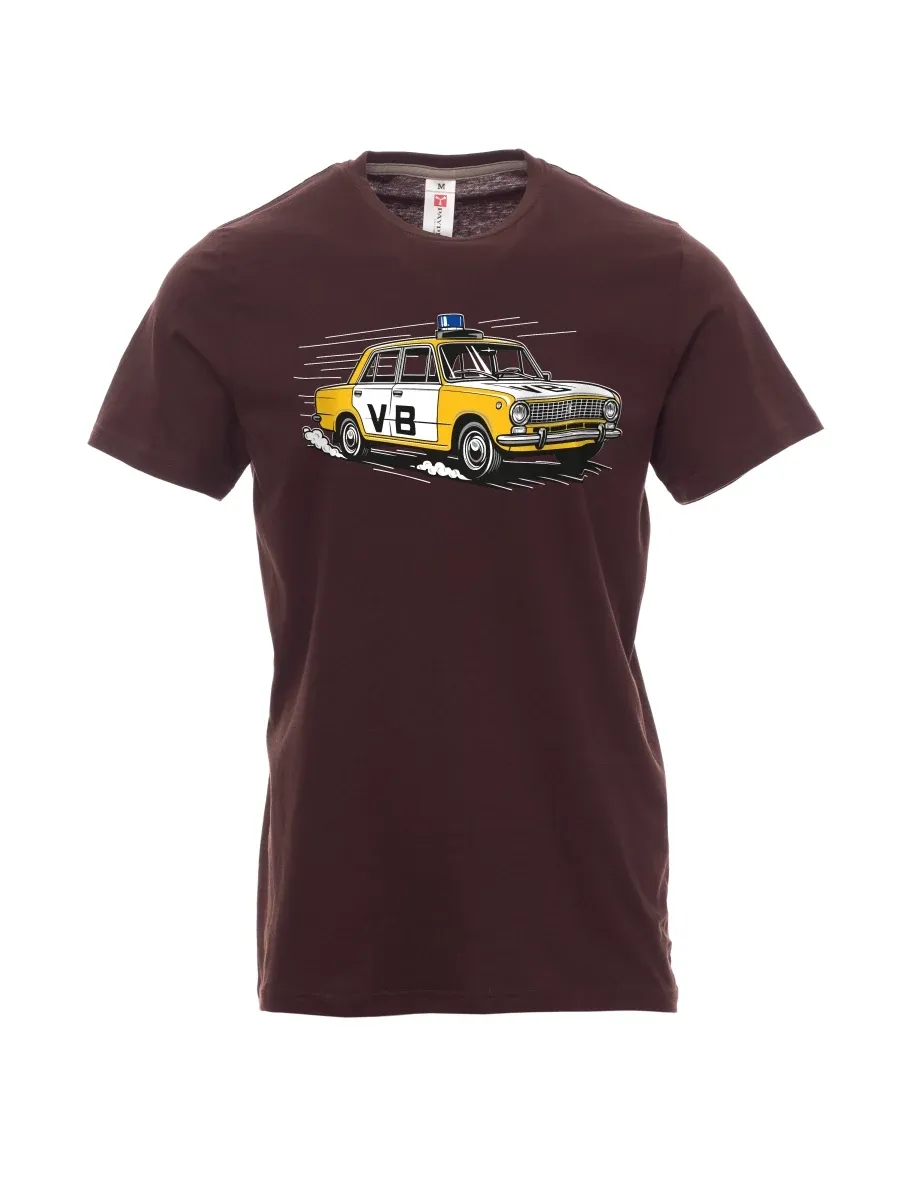 Dunkelbraun T-Shirt für Männer Automobil VAZ 2101 VB