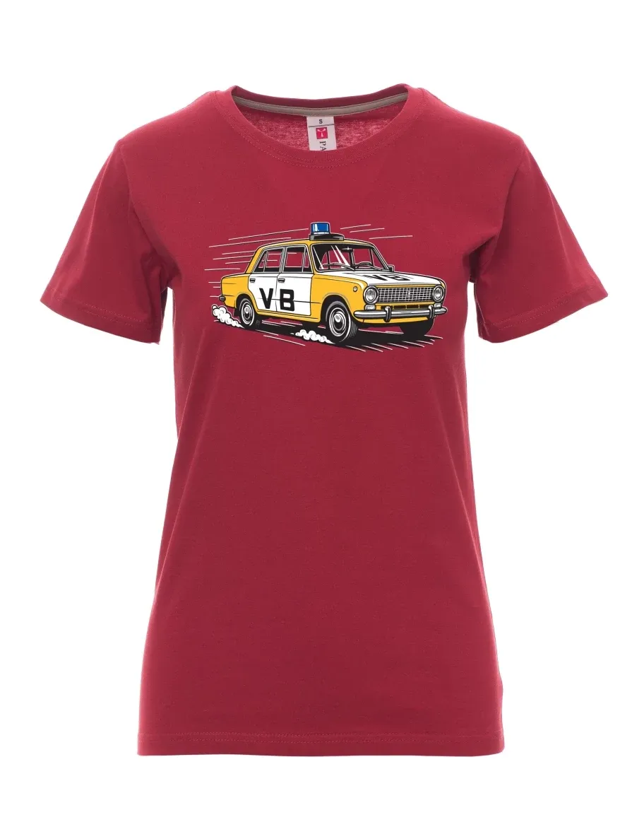 Bordeaux T-Shirt für Damen Automobil VAZ 2101 VB