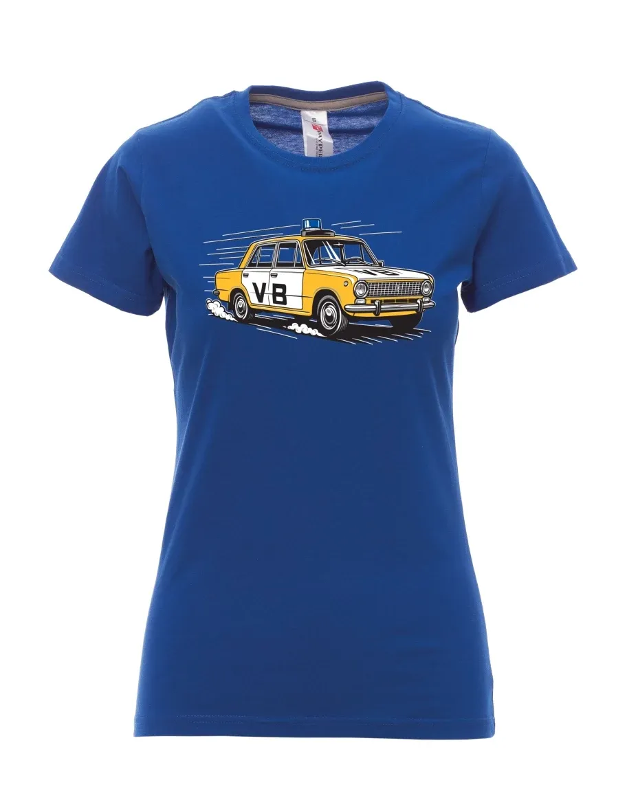 Königsblaues T-Shirt für Damen Automobil VAZ 2101 VB