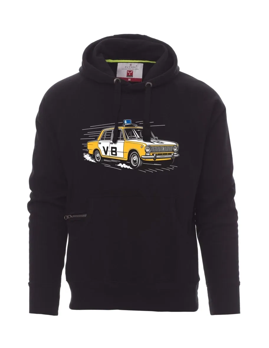 Schwarzes Sweatshirt für Männer Automobil VAZ 2101 VB