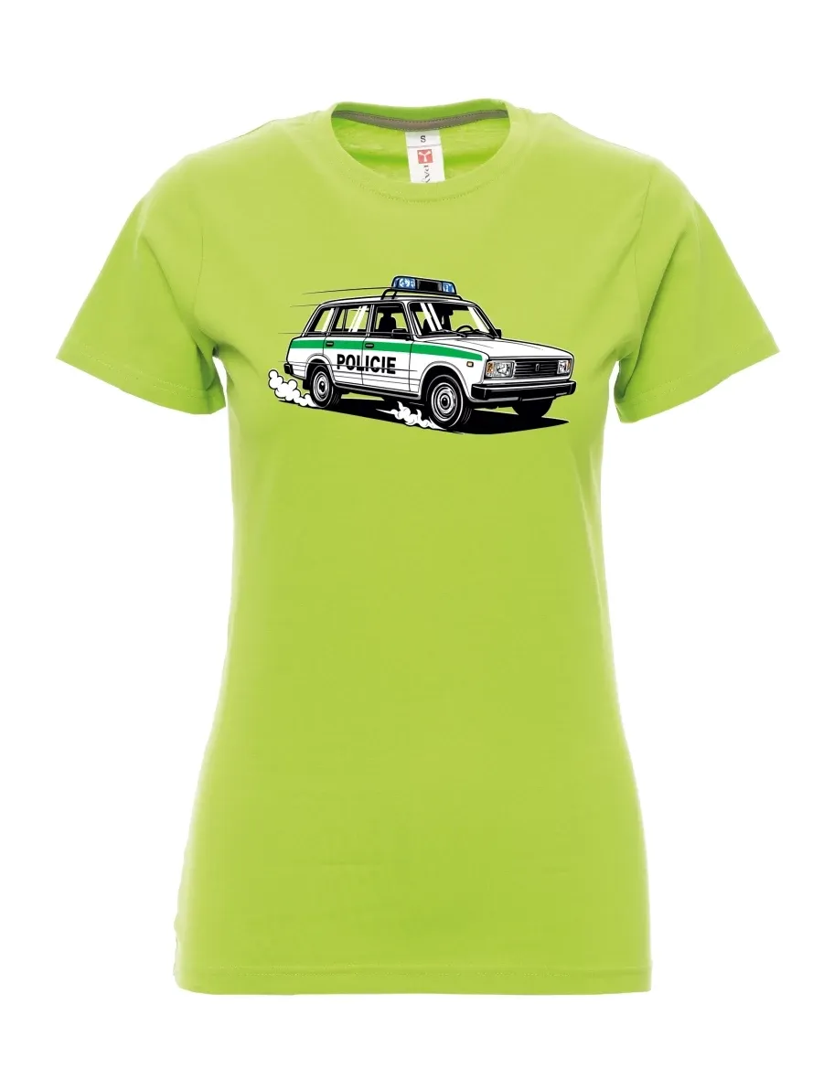 Limone T-Shirt für Damen Automobil VAZ 2104 POLIZEI