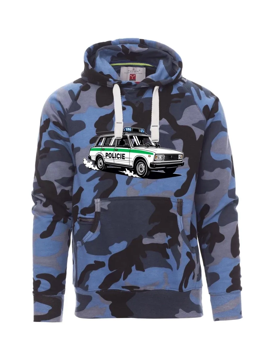 Tarnung blaues Sweatshirt für Männer Automobil VAZ 2104 POLIZEI
