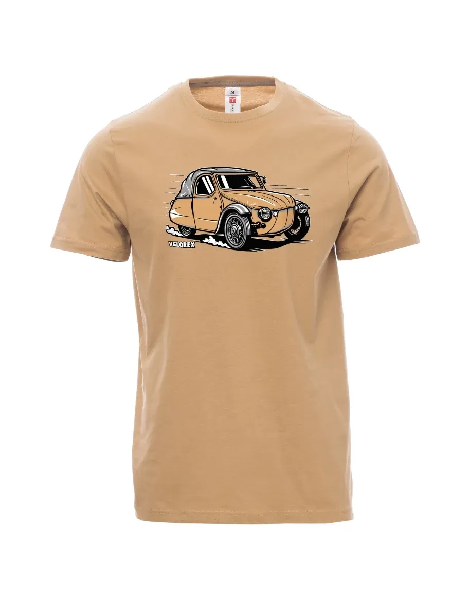 Braunes T-Shirt für Männer Automobil Velorex