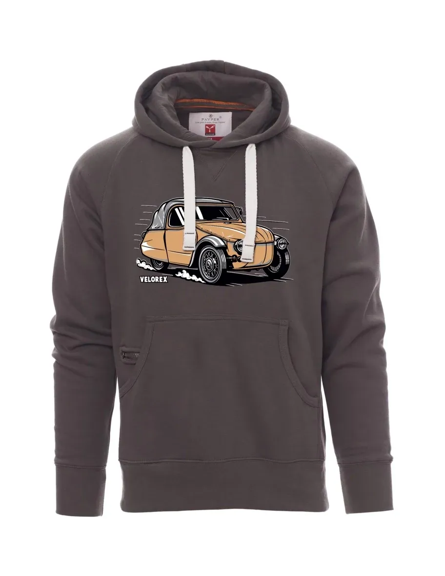 Graues Sweatshirt für Männer Automobil Velorex