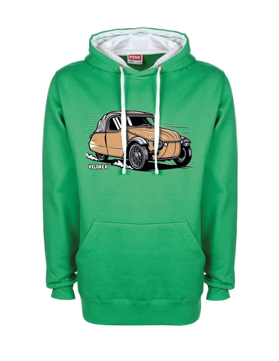 Weiß-grünes Sweatshirt Automobil Velorex