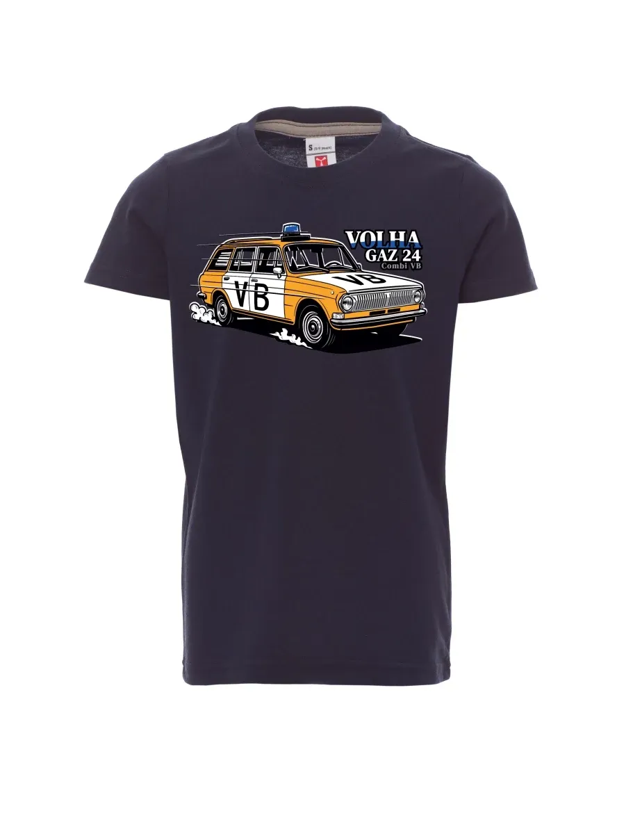 Navy Kinder T-Shirt Automobil Wolga GAZ 24 VB