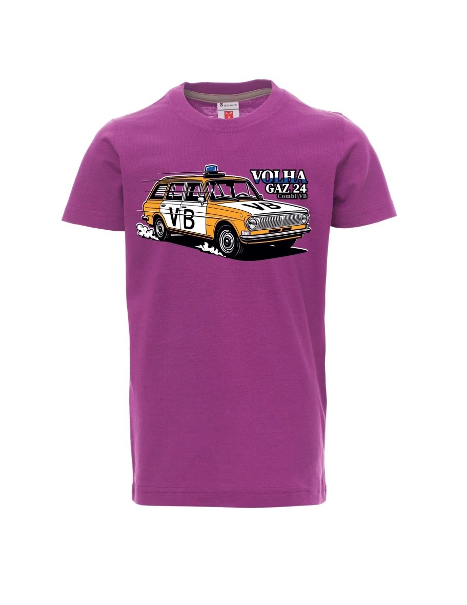 Violett Kinder T-Shirt Automobil Wolga GAZ 24 VB