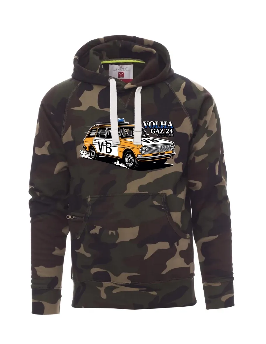 Tarnung Sweatshirt für Männer Automobil Wolga GAZ 24 VB