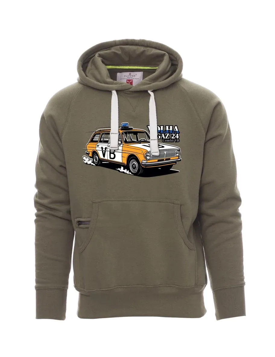 Khaki Sweatshirt für Männer Automobil Wolga GAZ 24 VB