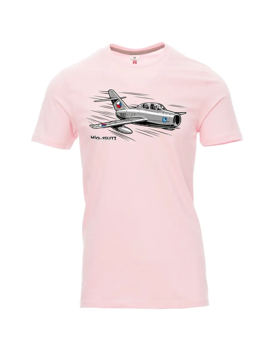Hell-Pink T-Shirt für Männer Flugzeug MiG-15UTI