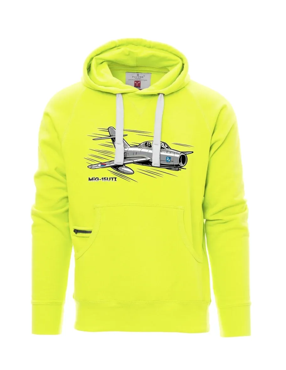Fluoreszierendes Sweatshirt für Männer Flugzeug MiG-15UTI