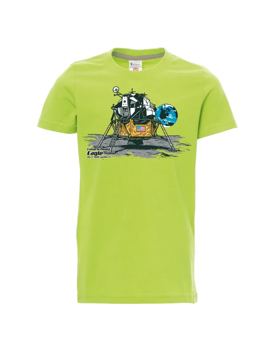 Hellgrünes Kinder T-Shirt Mondmodul Eagle