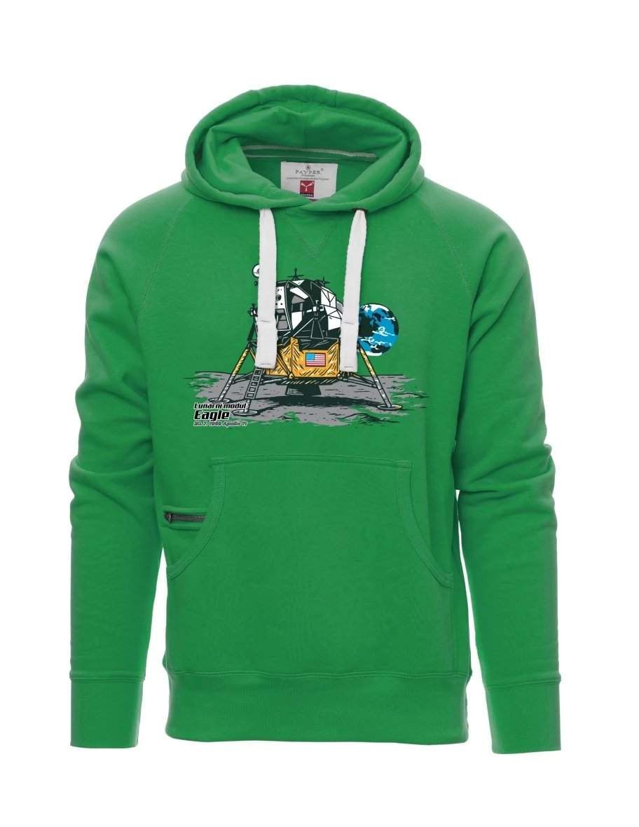 Grünes Sweatshirt für Männer Mondmodul Eagle
