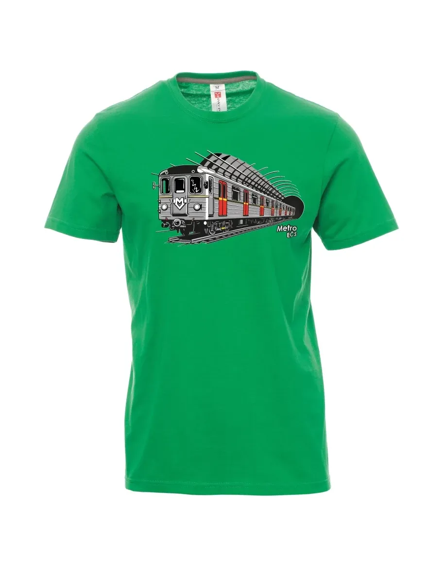 Grünes T-Shirt für Männer U-Bahn EČS