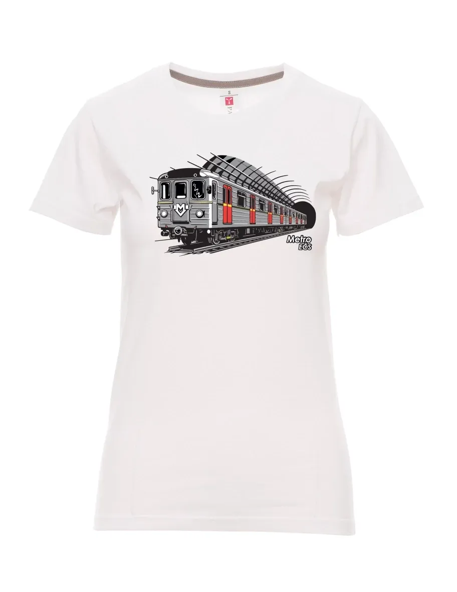 Weißes T-Shirt für Damen U-Bahn EČS