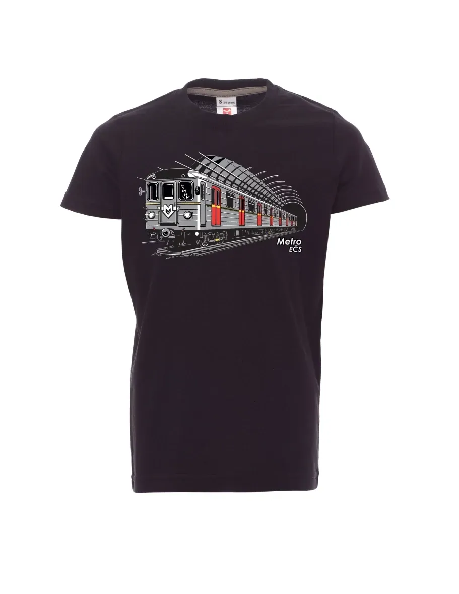 Schwarzes Kinder T-Shirt U-Bahn EČS