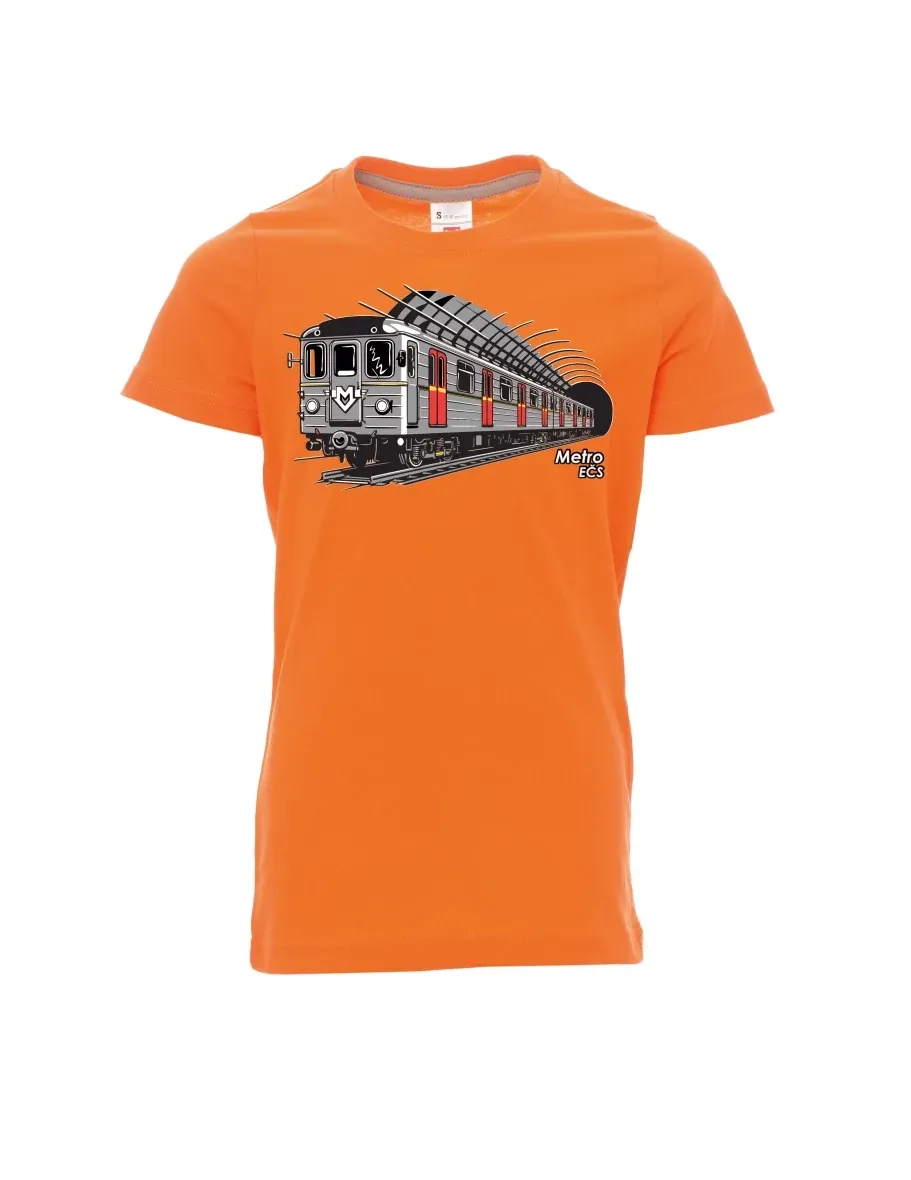 Orange Kinder T-Shirt U-Bahn EČS