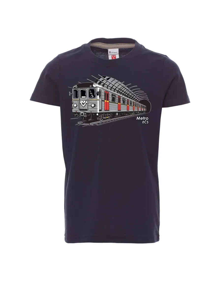 Navy Kinder T-Shirt U-Bahn EČS
