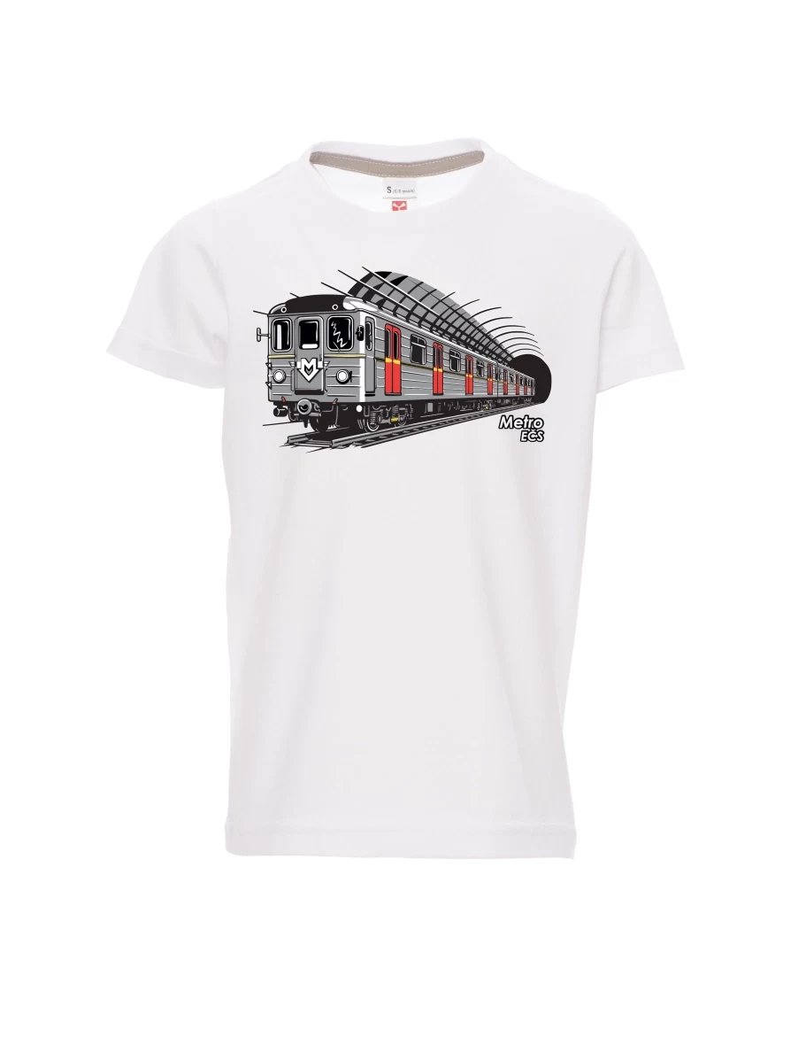 Weißes Kinder T-Shirt U-Bahn EČS